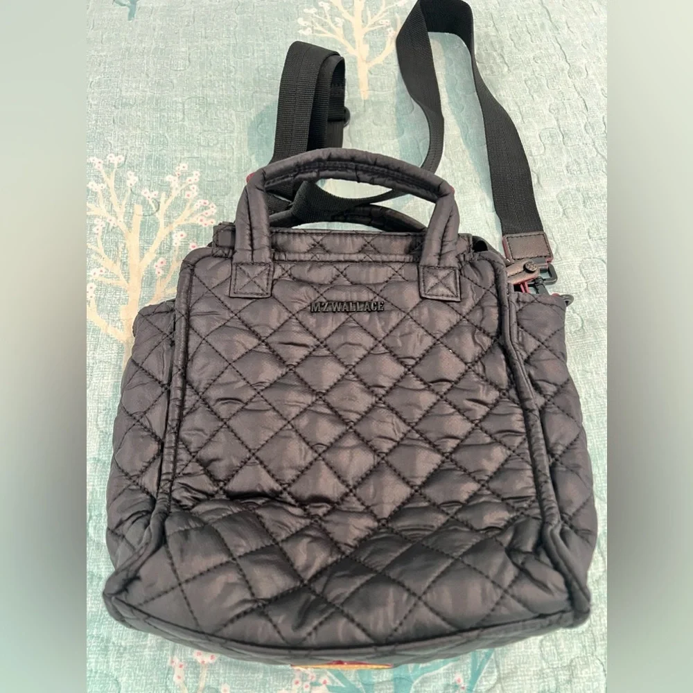 MZ Wallace Black Mini Box Tote/crossbody bag - Picture 7 of 14